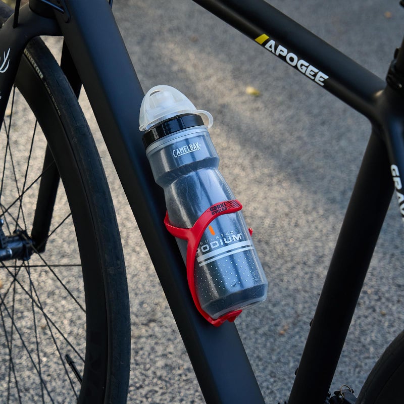 Corki Cycles Bike Water Bottle Holder Right Side Load Water Bottle Cage for Road, MTB, Gravel Bicycle Red 2 Pack - Image 3